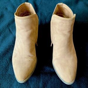 Madden NYC (Steve Madden) faux suede ankle boots, tan, size 8.5